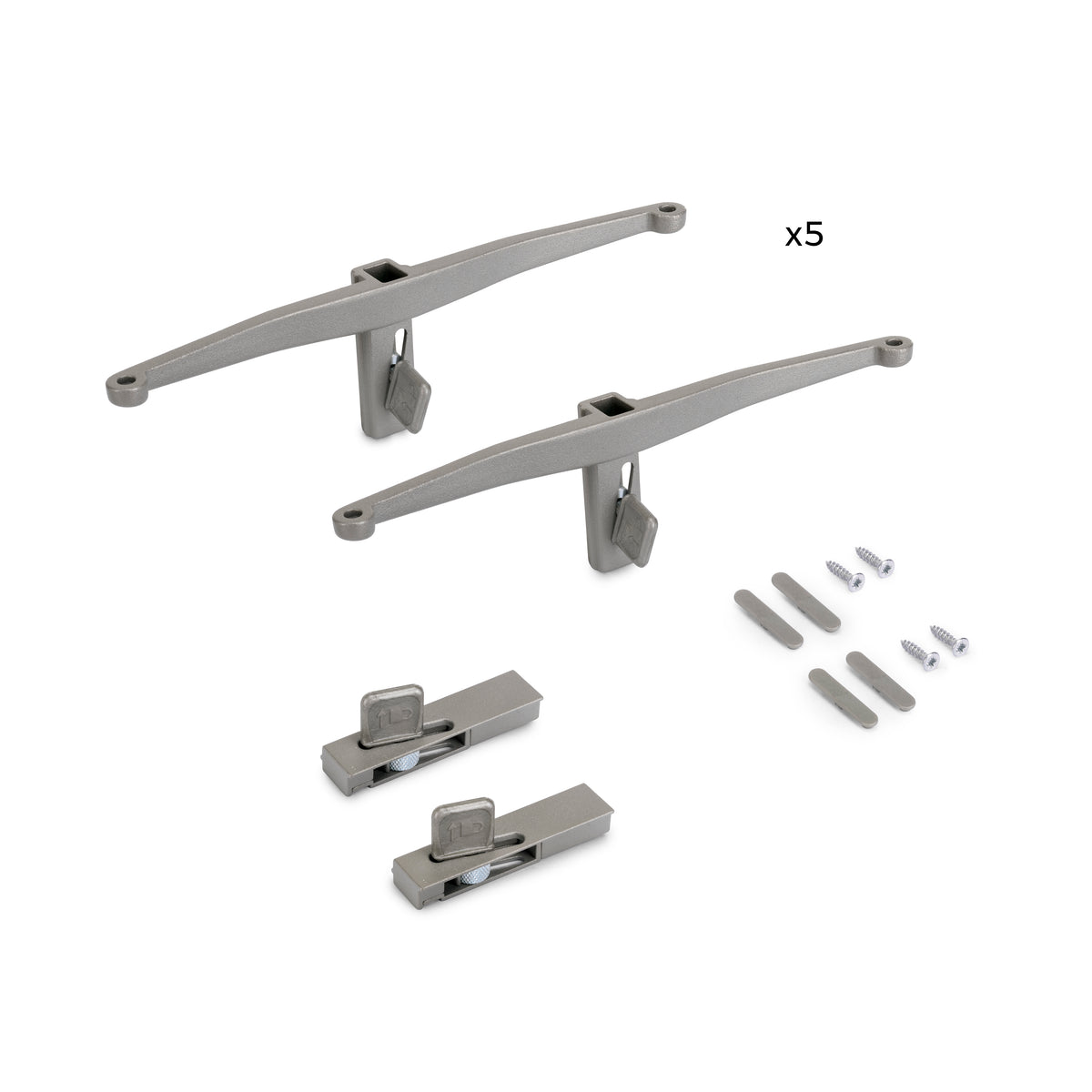 Set staffe Zero per mensola in legno