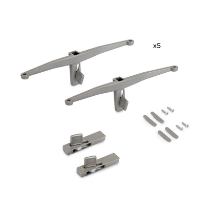 Set staffe Zero per mensola in legno