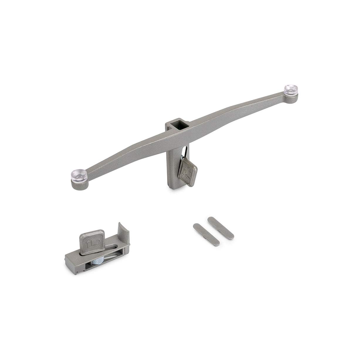 Set staffe Zero per mensola in vetro