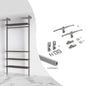 Kit Zero di supporti per mensole in legno e barra appendiabiti