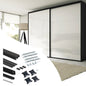 Sistema scorrevole per armadio 2 ante a scorrimento inferiore Placard 74 con maniglia Sharp e chiusura soft