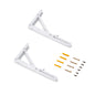 Emuca Set di supporti pieghevoli, lunghezza 303 mm, Acciaio, Verniciato bianco