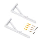 Emuca Set di supporti pieghevoli, lunghezza 403 mm, Acciaio, Verniciato bianco