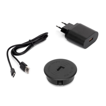 Caricatore mobile di superficie wireless USB-A Airtop 2 (Ø60 mm)
