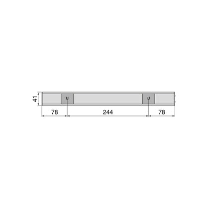 Emuca Lampada LED ricaricabile con USB Kaus Black con sensore di movimento, L400mm, Tecnoplastica e Alluminio, Verniciato nero
