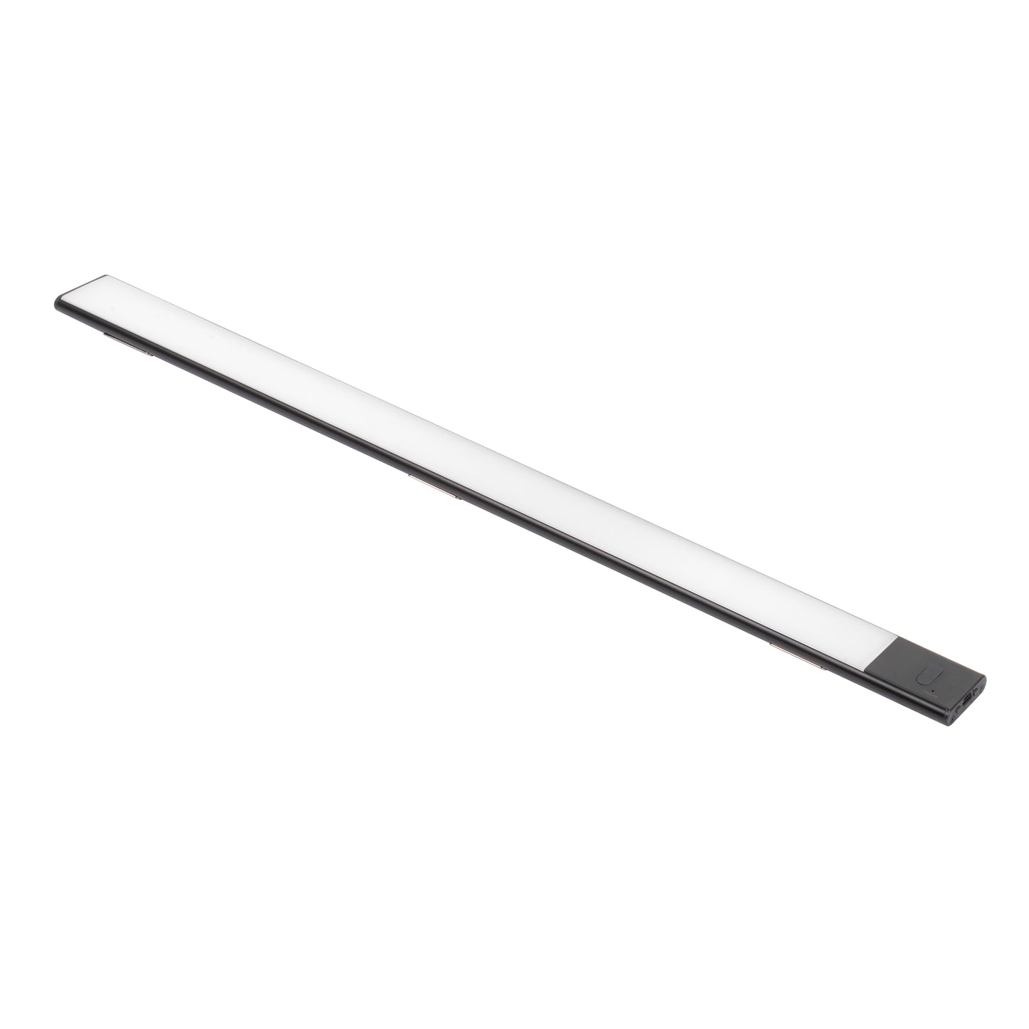 Emuca Lampada LED ricaricabile con USB Kaus Black con sensore di prossimità, L600mm, Tecnoplastica e Alluminio, Verniciato nero