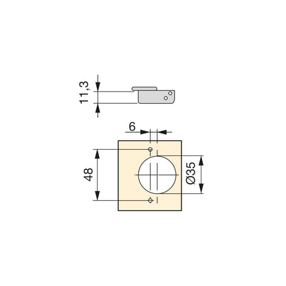Kit cerniera collo alto X92 con chiusura ammortizzata e basetta