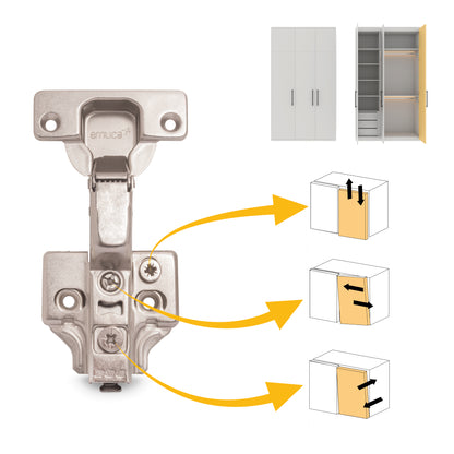 Kit cerniera collo alto X92 con chiusura ammortizzata e basetta