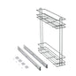 Emuca Portabottiglie estraibile SupraMax, modulo 150 mm, Acciaio, Cromato lucido