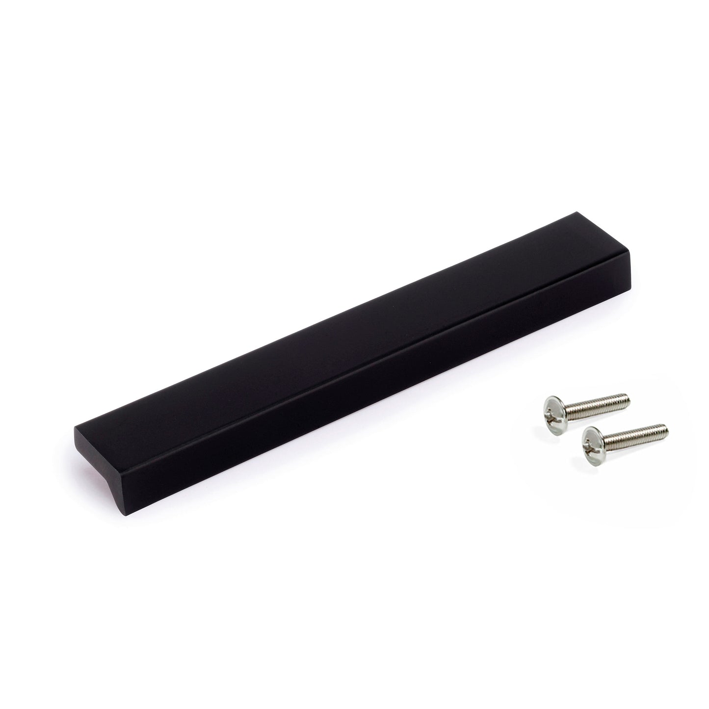 Emuca Lotto di 5 maniglie per mobili Brema, L160mm, interasse 128mm, Alluminio, Anodizzato nero