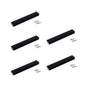 Emuca Lotto di 5 maniglie per mobili Brema, L160mm, interasse 128mm, Alluminio, Anodizzato nero