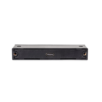 Emuca Connettore USB A e C per la ricarica di Lynx, 81x12 mm, per montaggio a incasso o in superficie, Tecnoplastica, Nero