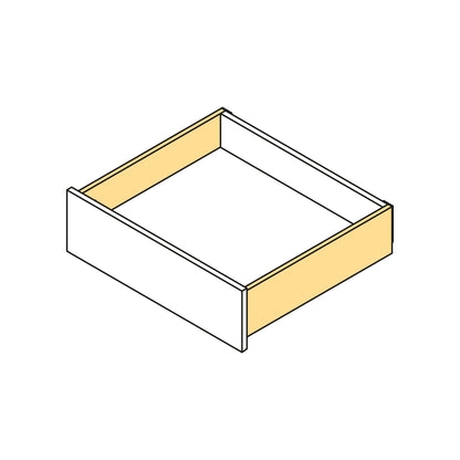 Cassetto esterno Vertex 40kg altezza 131mm per pannello da 18mm