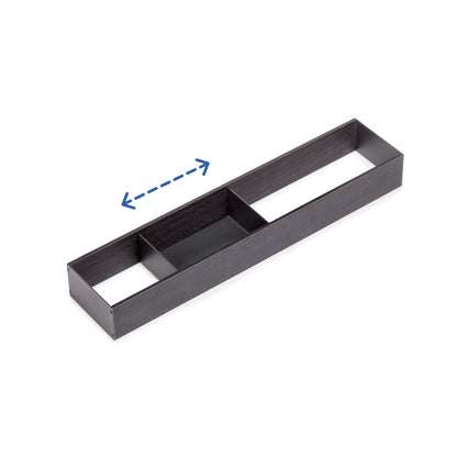 Emuca Organizzatore per cassetto Orderbox, 100x470 mm, Acciaio e Legno, Grigio antracite