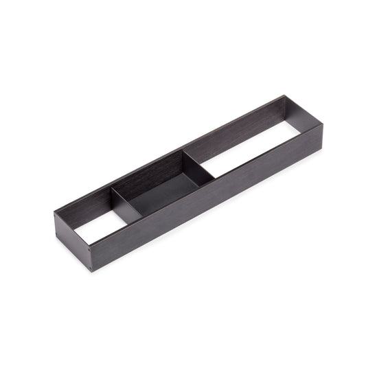 Emuca Organizzatore per cassetto Orderbox, 100x470 mm, Acciaio e Legno, Grigio antracite