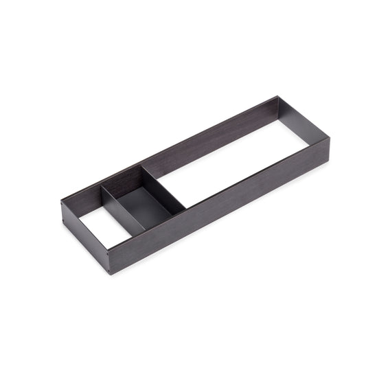 Emuca Organizzatore per cassetto Orderbox, 150x470 mm, Acciaio e Legno, Grigio antracite