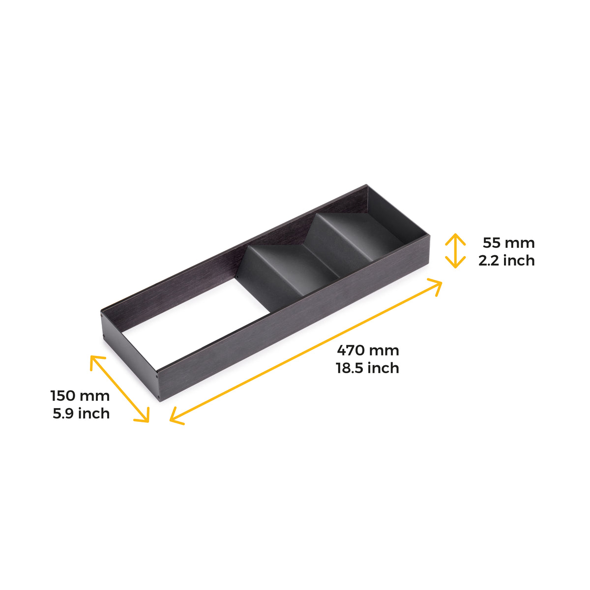 Organizzatore inclinato Orderbox 150x470 per cassetto