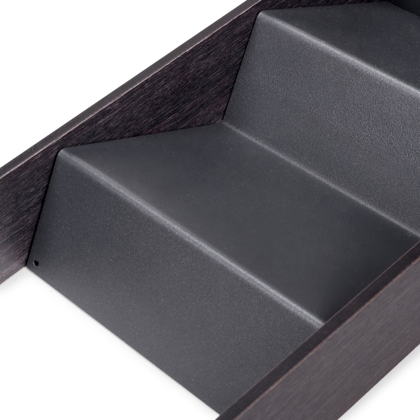 Emuca Organizzatore inclinato per cassetto Orderbox, 150x470 mm, Acciaio e Legno, Grigio antracite