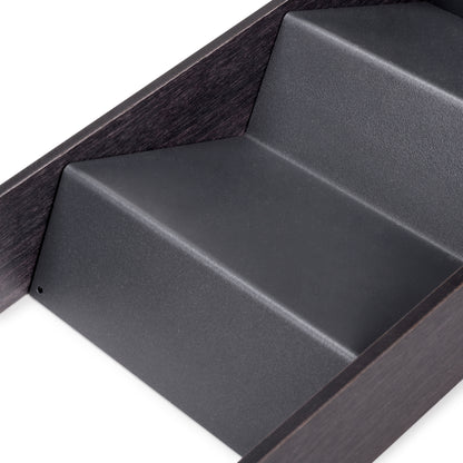 Emuca Organizzatore inclinato per cassetto Orderbox, 150x470 mm, Acciaio e Legno, Grigio antracite