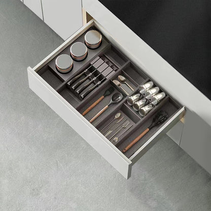 Emuca Portacoltelli per cassetto Orderbox, 150x470 mm, Acciaio e Legno, Grigio antracite