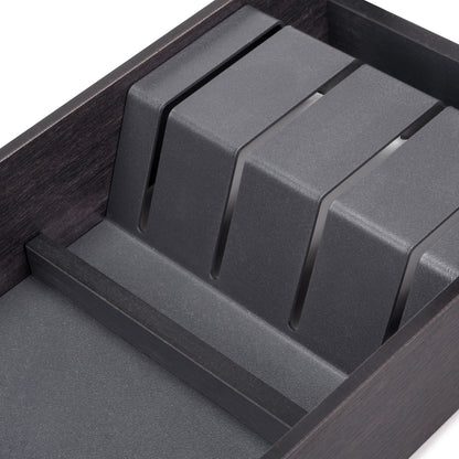 Emuca Portacoltelli per cassetto Orderbox, 150x470 mm, Acciaio e Legno, Grigio antracite