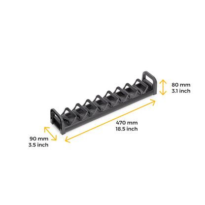 Emuca Supporto per cassetto Orderbox, 90x470 mm, Alluminio e Tecnoplastica, Grigio antracite