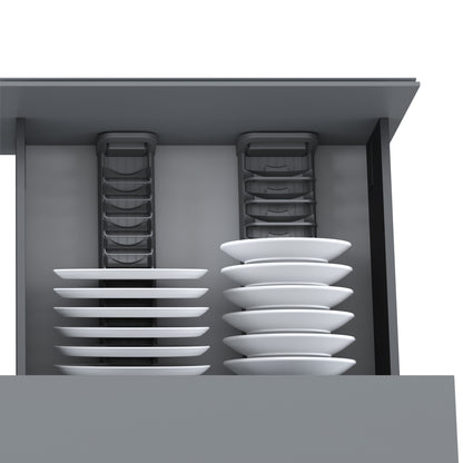 Emuca Supporto per cassetto Orderbox, 90x470 mm, Alluminio e Tecnoplastica, Grigio antracite