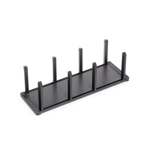 Emuca Portapiatti verticale per cassetto Orderbox, 159x468 mm, Alluminio e Tecnoplastica, Grigio antracite