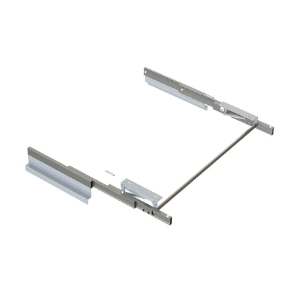 Emuca Guide per tavolo allungabile e sollevabile Oplà Folding+39 M120, Alluminio, Champagne anodizzato