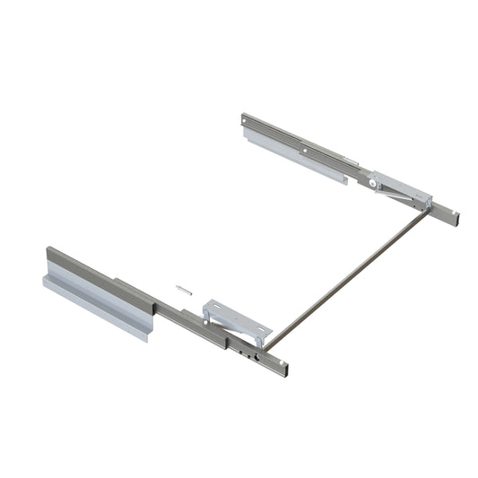 Emuca Guide per tavolo allungabile e sollevabile Oplà Folding+39 M120, Alluminio, Champagne anodizzato