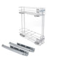 Emuca Portabottiglie laterale estraibile Supra con chiusura soft, modulo 150 mm, Acciaio, Verniciato alluminio