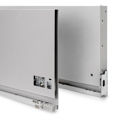 Emuca Cassetto esterno Vertex 60kg, altezza 242mm, profondità 450mm, Acciaio, Verniciato alluminio