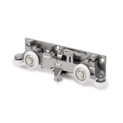 Emuca Kit di ferramenta per porta scorrevole appesa in legno Wall con chiusura soft, Acciaio, Alluminio e Tecnoplastica