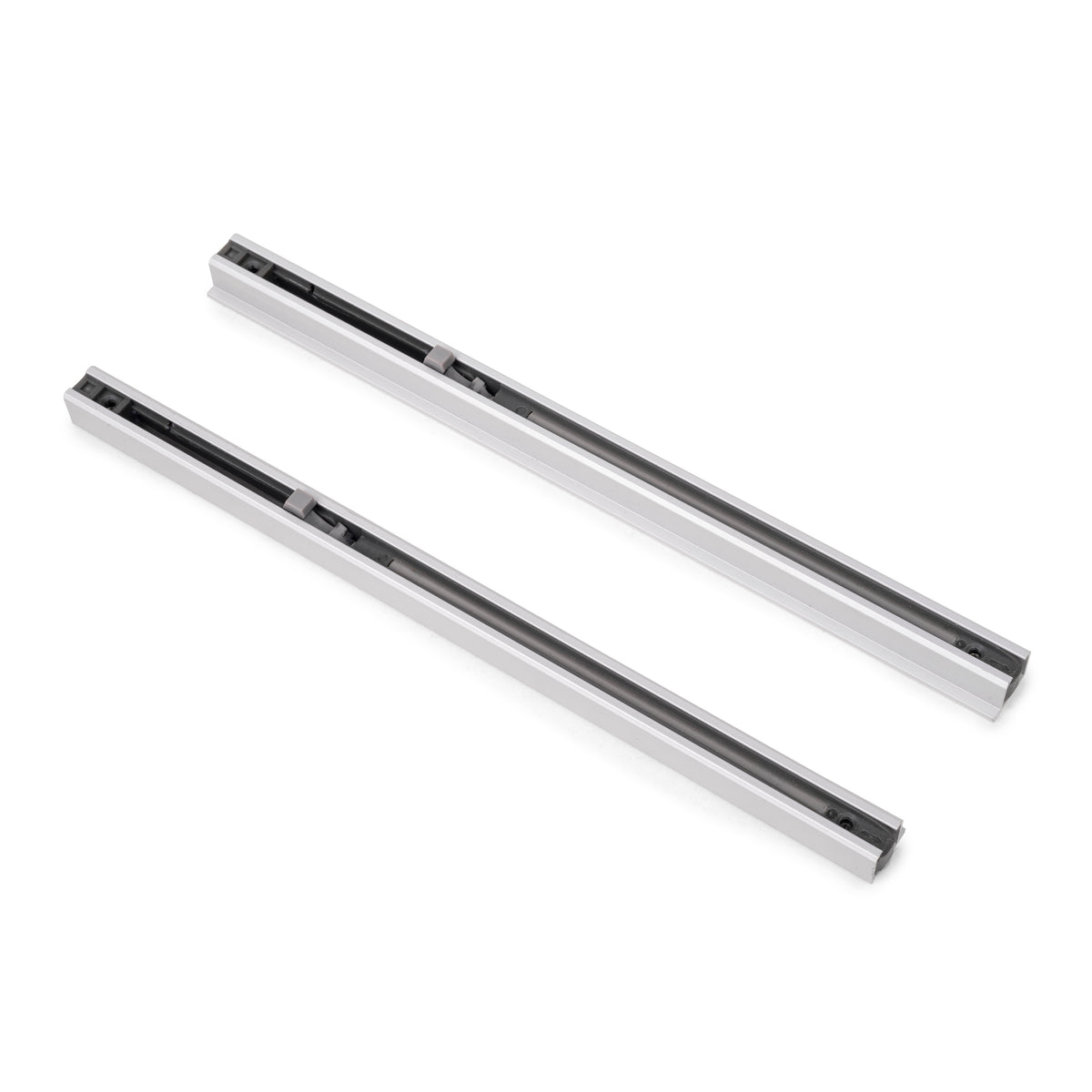 Sistema Wall per ante scorrevoli sospese in legno con chiusura soft