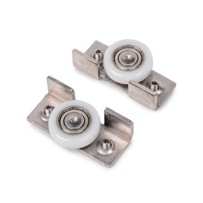 Emuca Kit di ferramenta per porta scorrevole appesa in legno Wall con chiusura soft, Acciaio, Alluminio e Tecnoplastica