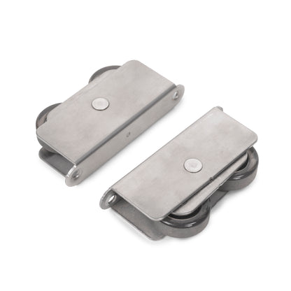 Emuca Kit di ferramenta per porta scorrevole appesa in legno Wall con chiusura soft, Acciaio, Alluminio e Tecnoplastica