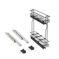 Emuca TitaneMax portabottiglie laterale estraibile con chiusura soft, modulo 150 mm, Acciaio, Grigio antracite