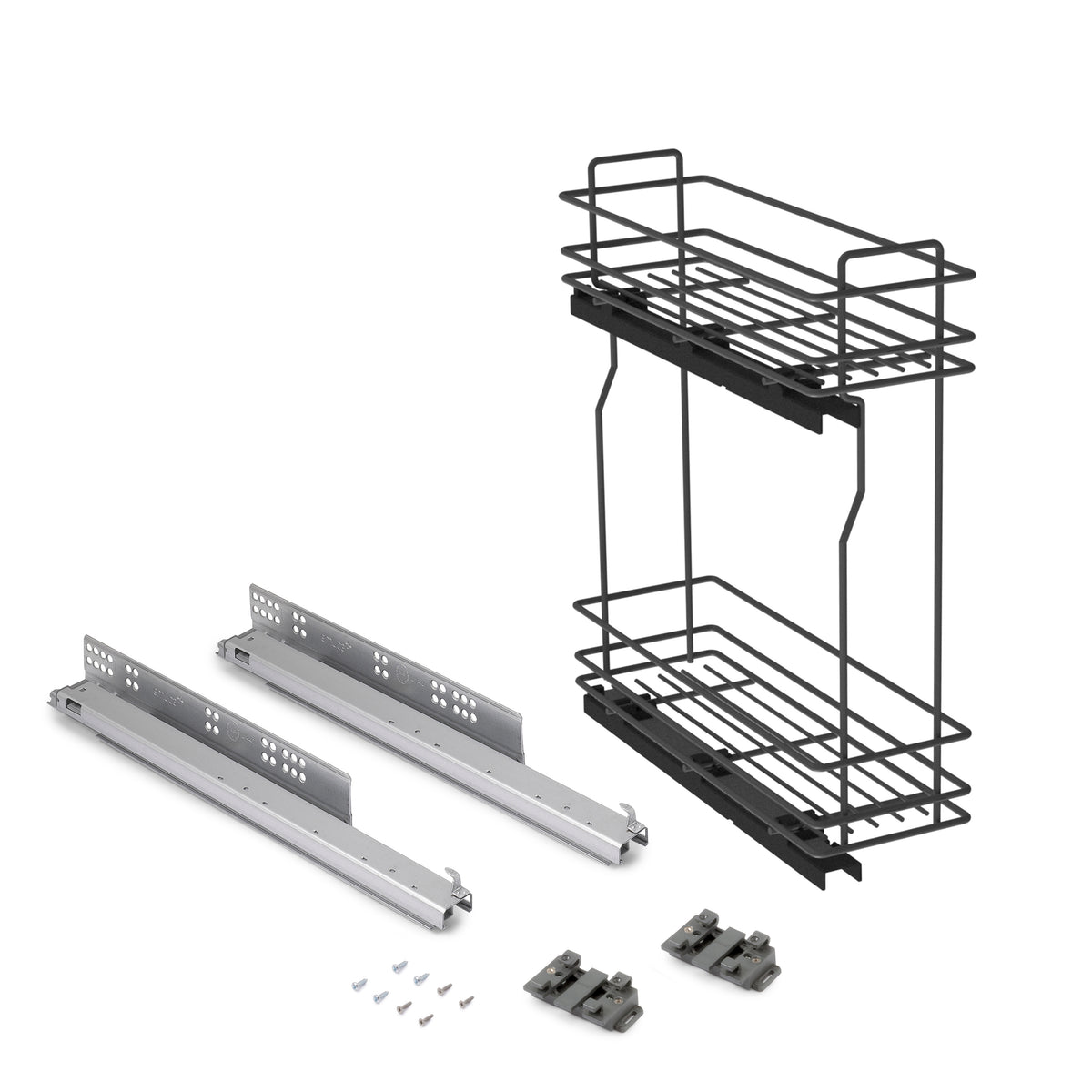 Portabottiglie laterale estraibile TitaneMax con chiusura soft