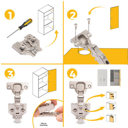 Kit cerniera collo dritto X91N e basetta