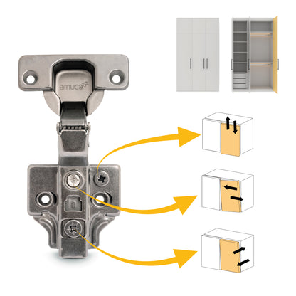 Kit cerniera collo alto X91 con chiusura ammortizzata e basetta