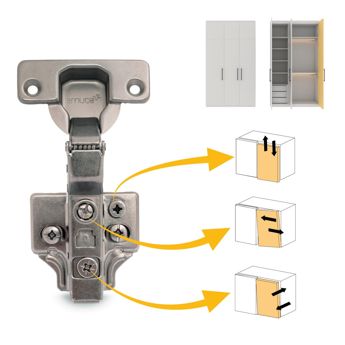 Kit cerniera collo alto X91 con chiusura ammortizzata e basetta