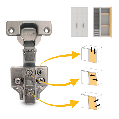 Kit cerniera collo alto X91 con chiusura ammortizzata e basetta