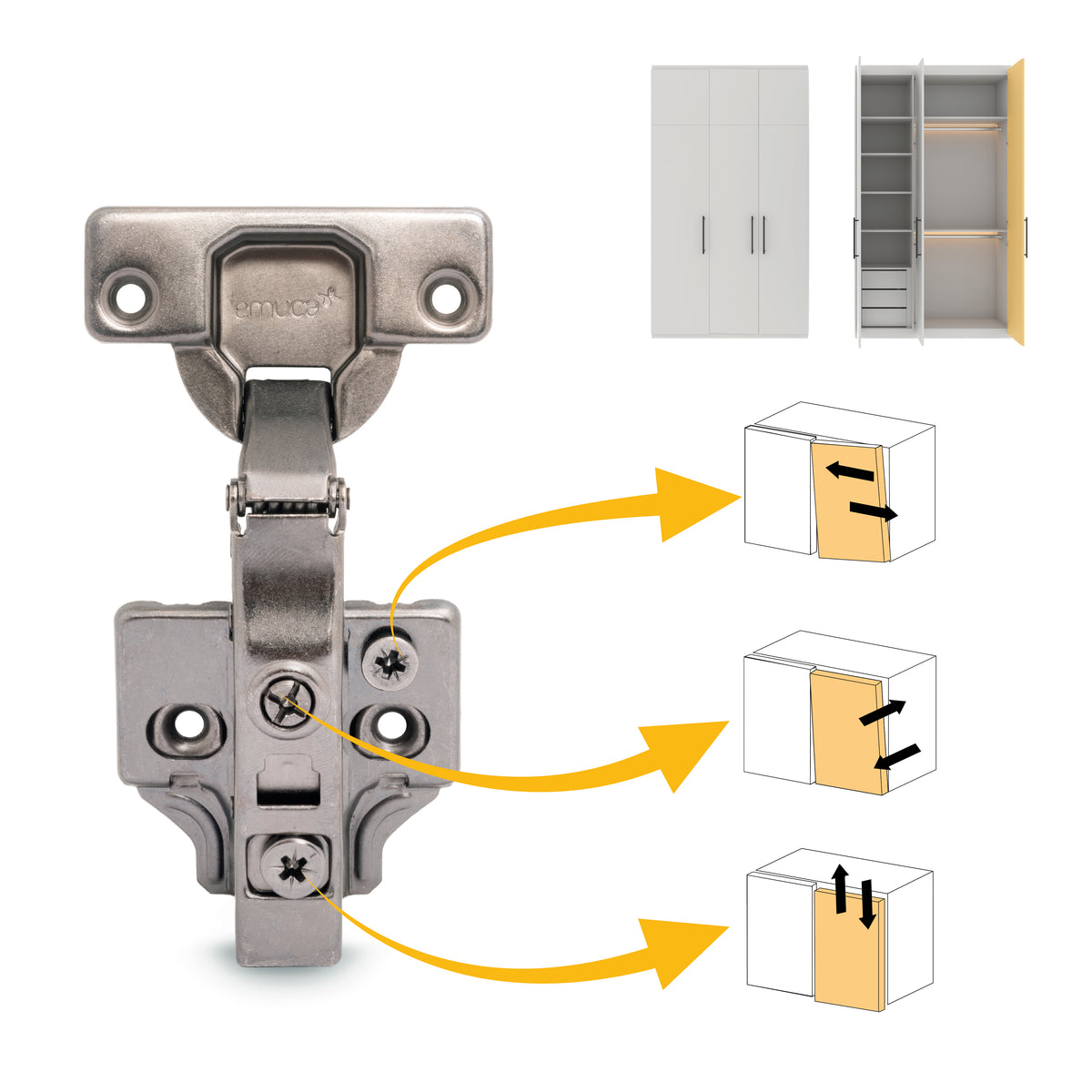 Kit cerniera collo dritto X91N e basetta