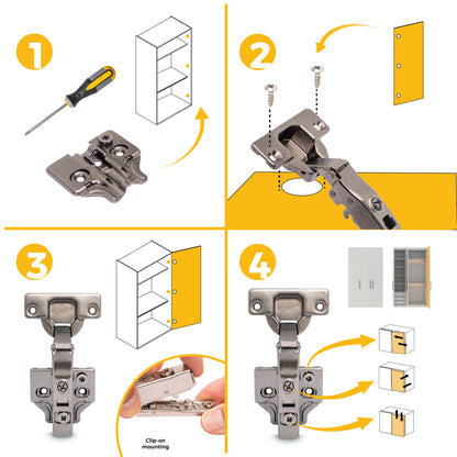Kit cerniera collo dritto X91N e basetta
