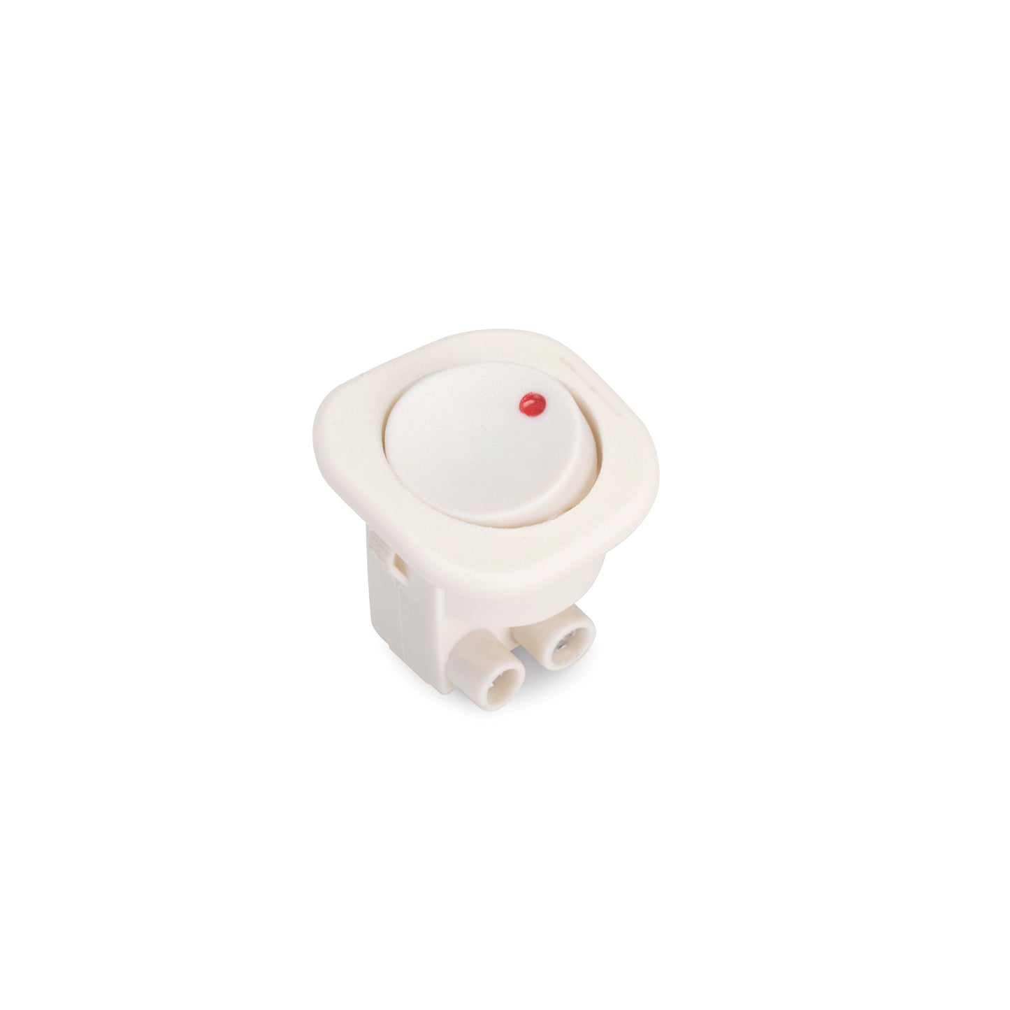 Emuca Lotto di 10 interruttori da incasso D21x21, Tecnoplastica, Bianco