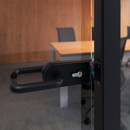 Kit di serratura per porta in vetro con telaio in legno
