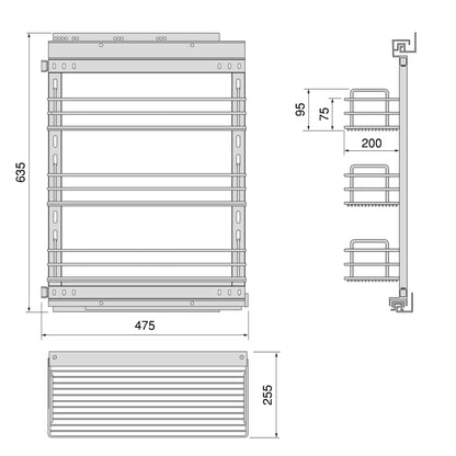 Carrello estraibile TitaneStar con chiusura soft