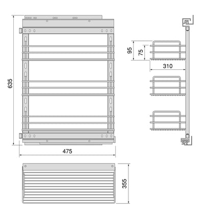 Carrello estraibile TitaneStar con chiusura soft
