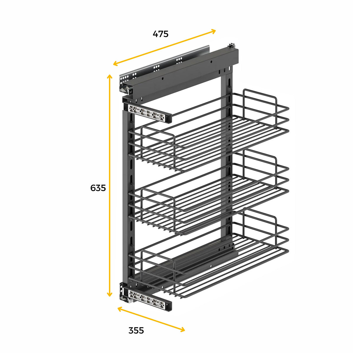 Carrello estraibile TitaneStar con chiusura soft