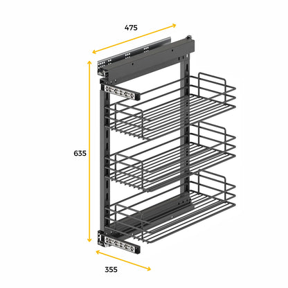 Carrello estraibile TitaneStar con chiusura soft